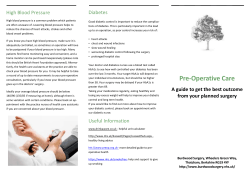 Pre-Operative Care for Patients