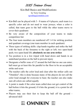 Kin-Ball Basics and Modifications