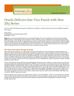 Oracle Delivers One-Two Punch with New ZS3 Series