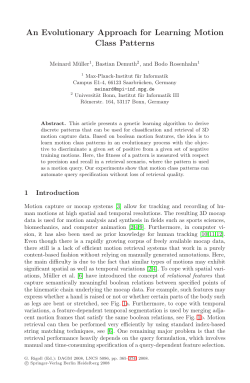 An Evolutionary Approach for Learning Motion Class Patterns