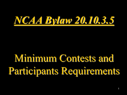 October 2010 - Minimum Contests and