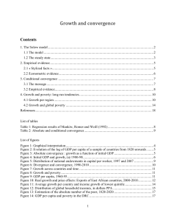 Class notes growth convergence