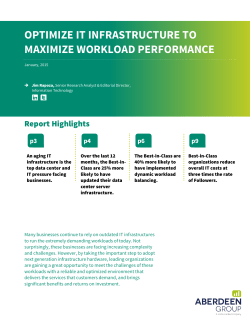 Optimize IT Infrastructure to Maximize Workload Performance