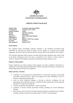 application package - Australian Sports Anti