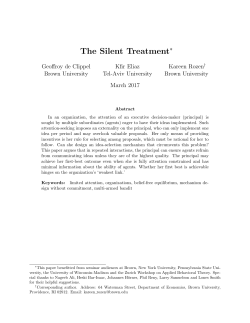 The Silent Treatment