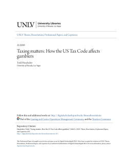 How the US Tax Code affects gamblers