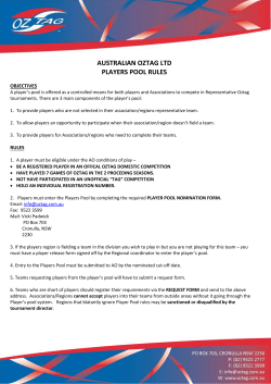 Players Pool Rules