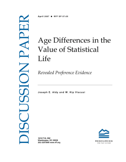 Age Differences in the Value of Statistical Life: Revealed Preference