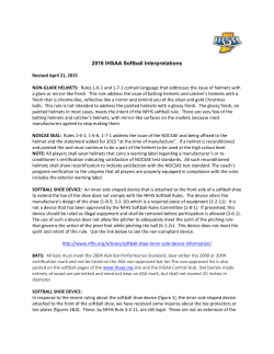 2016 IHSAA Softball Interpretations Revised April 21, 2015 NON
