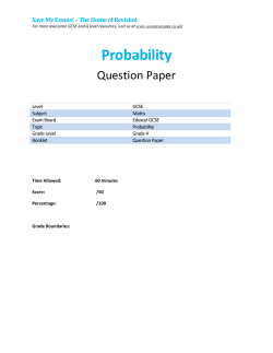 Probability - SAVE MY EXAMS!