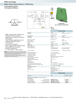 Interface Technology and Switching Devices 2015 / 2016