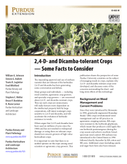 2,4-D- and Dicamba-tolerant Crops &mdash; Some Facts to Consider