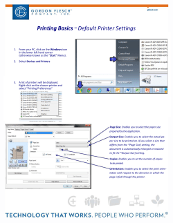 Printing Basics &ndash; Default Printer Settings