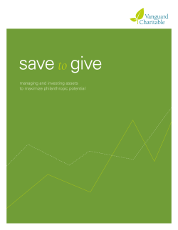managing and investing assets to maximize philanthropic potential