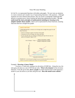 Notes 9B Linear Modeling