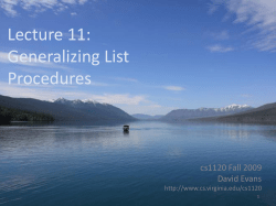 Class 11 - cs.Virginia