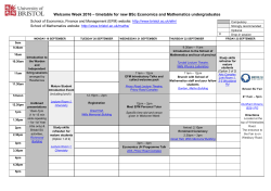 BSc Economics and Mathematics