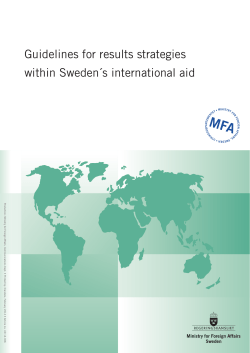 Guidelines for results strategies within Sweden&acute;s