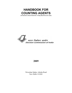 Handbook - Counting Agent - Election Commission of India