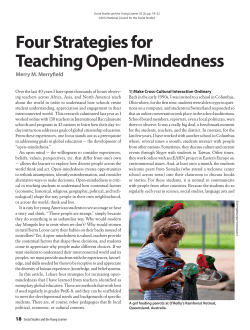 Four Strategies for Teaching Open-Mindedness