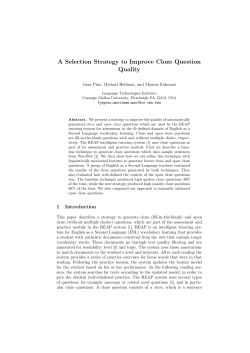 A Selection Strategy to Improve Cloze Question Quality