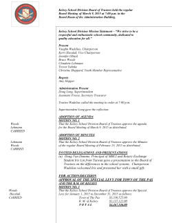 CARRIED (a) Doug Van Damme, Principal of MBCI and Rotary