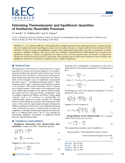Estimating Thermodynamic and Equilibrium Quantities of