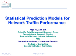Statistical Prediction Models for Network Traffic