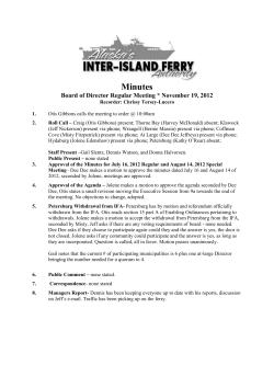 Minutes - Inter-Island Ferry Authority