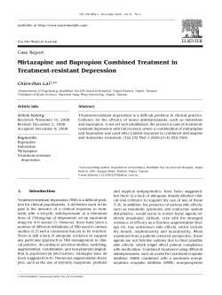 Mirtazapine and Bupropion Combined Treatment in Treatment