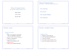Theory of Computer Science - Some NP