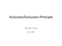 Inclusion/Exclusion Principle