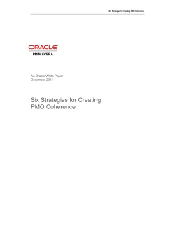 Four Strategies for Creating PMO Coherence