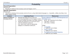 Grade 1 Probability