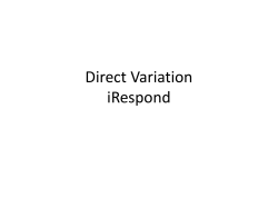 irespond cw ppt direct variation