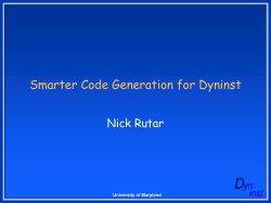 Improve Code Generation