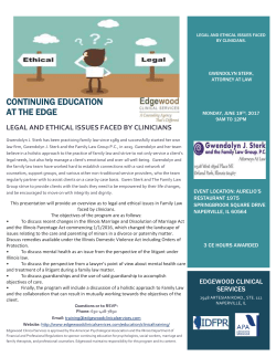 Legal and ETHICAL ISSUES FACED BY CLINICIANS.