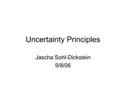 Uncertainty Principles
