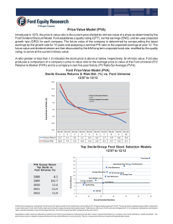 Price/Value Model (PVA)