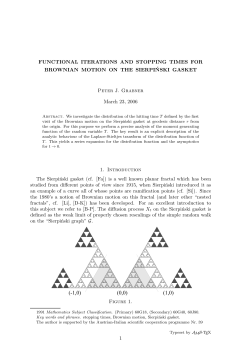 Functional iterations and stopping times for Brownian motion on the