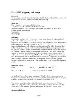 College Physics Lab Motion Experiment with Model Rockets