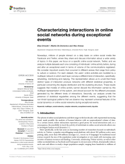 Characterizing interactions in online social networks during