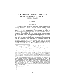 eliminating the below-cost pricing requirement from predatory