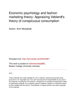 Economic psychology and fashion marketing theory