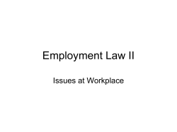 Employment Law II