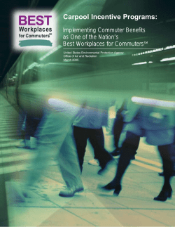 Carpool Incentive Programs - Best Workplaces for Commuters