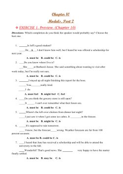 EXERCISE 14. Degrees of certainty.