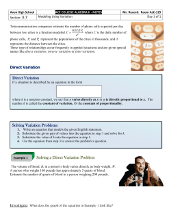 Solving Variation Problems