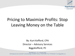 Pricing to Maximize Profits: Stop Leaving Money on