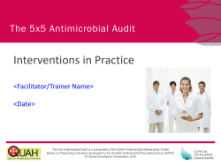 5x5 Antimicrobial Audit Interventions in Practice Slides